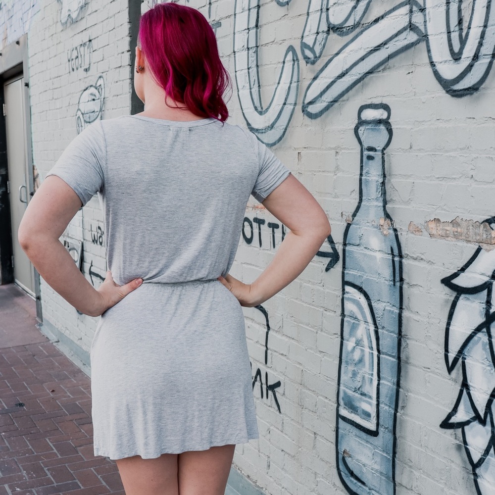 Grey Spring Fever Dress - Picture 3 of 3